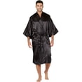 thumbnail image 1 of Intimo Mens' Classic Satin Robe Loungewear Sleepwear Bathrobe, 1 of 5