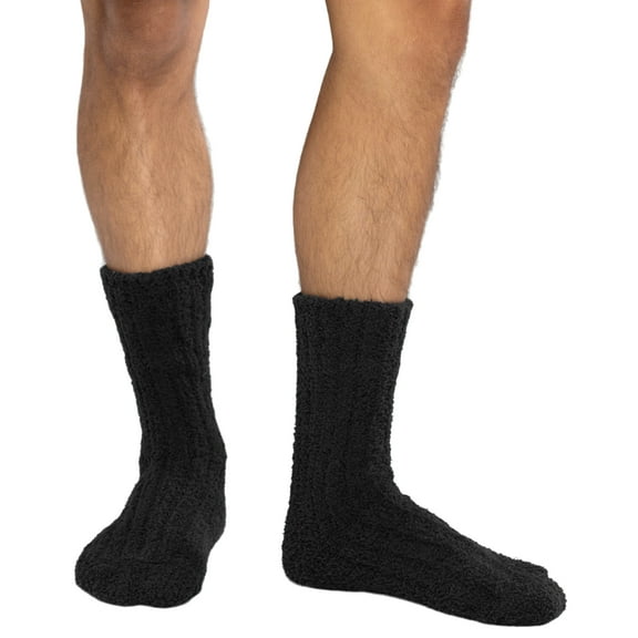 Intimo Mens' Knit Wool Blend Lounge Socks Sleepwear Loungewear Outerwear (Size 10-13)