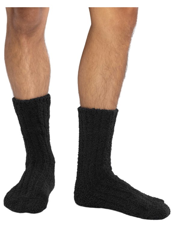 Intimo Mens' Knit Wool Blend Lounge Socks Sleepwear Loungewear Outerwear (Size 10-13)