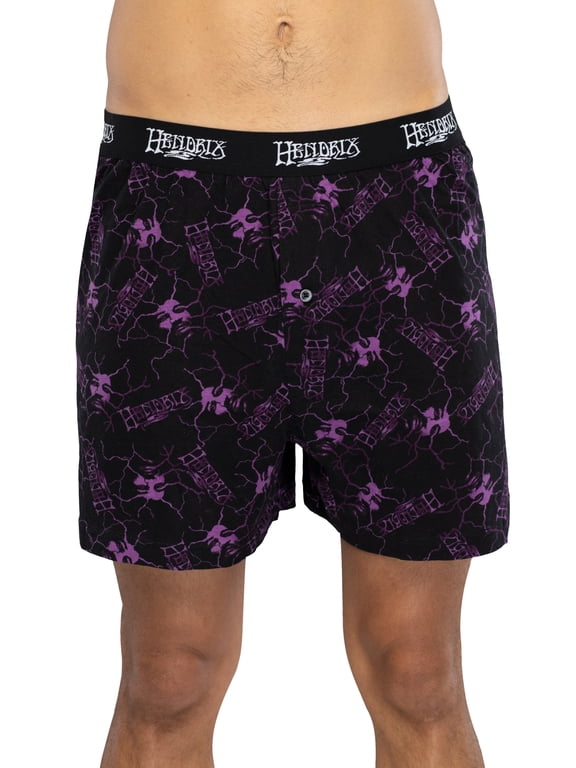 Intimo Mens Jimi Hendrix Cotton Jersey Boxers Shorts Underwear