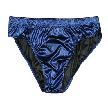 Intimo Mens Metallic Blue Bikini Brief Underwear