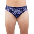 thumbnail image 1 of Intimo Mens Royal Blue Swirls Print Bikini Brief Underwear, 1 of 4