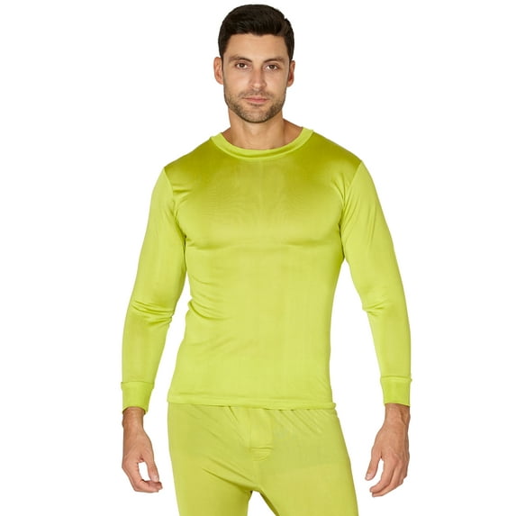 Intimo Mens' Silk Classic Long-Sleeve Pajama Top Casual Sleep Shirt Lounge PJ