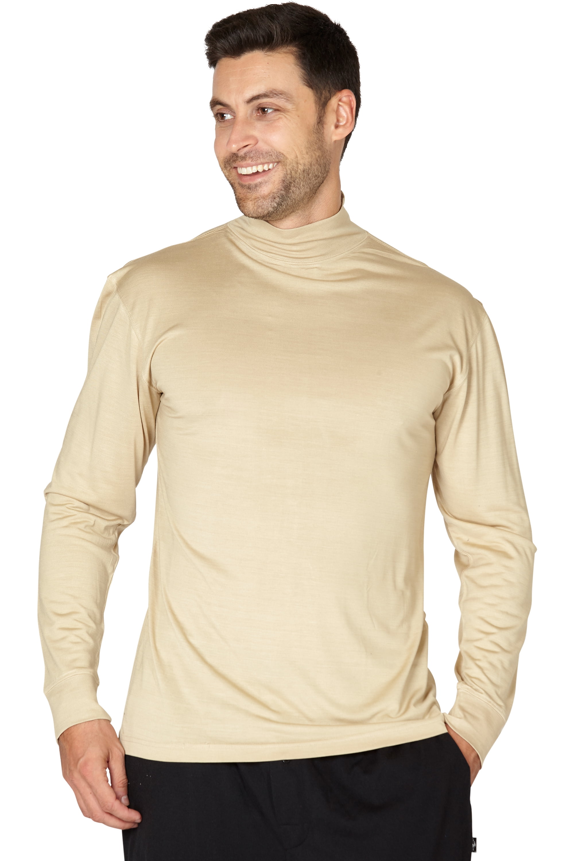 Silk mock turtleneck mens discount