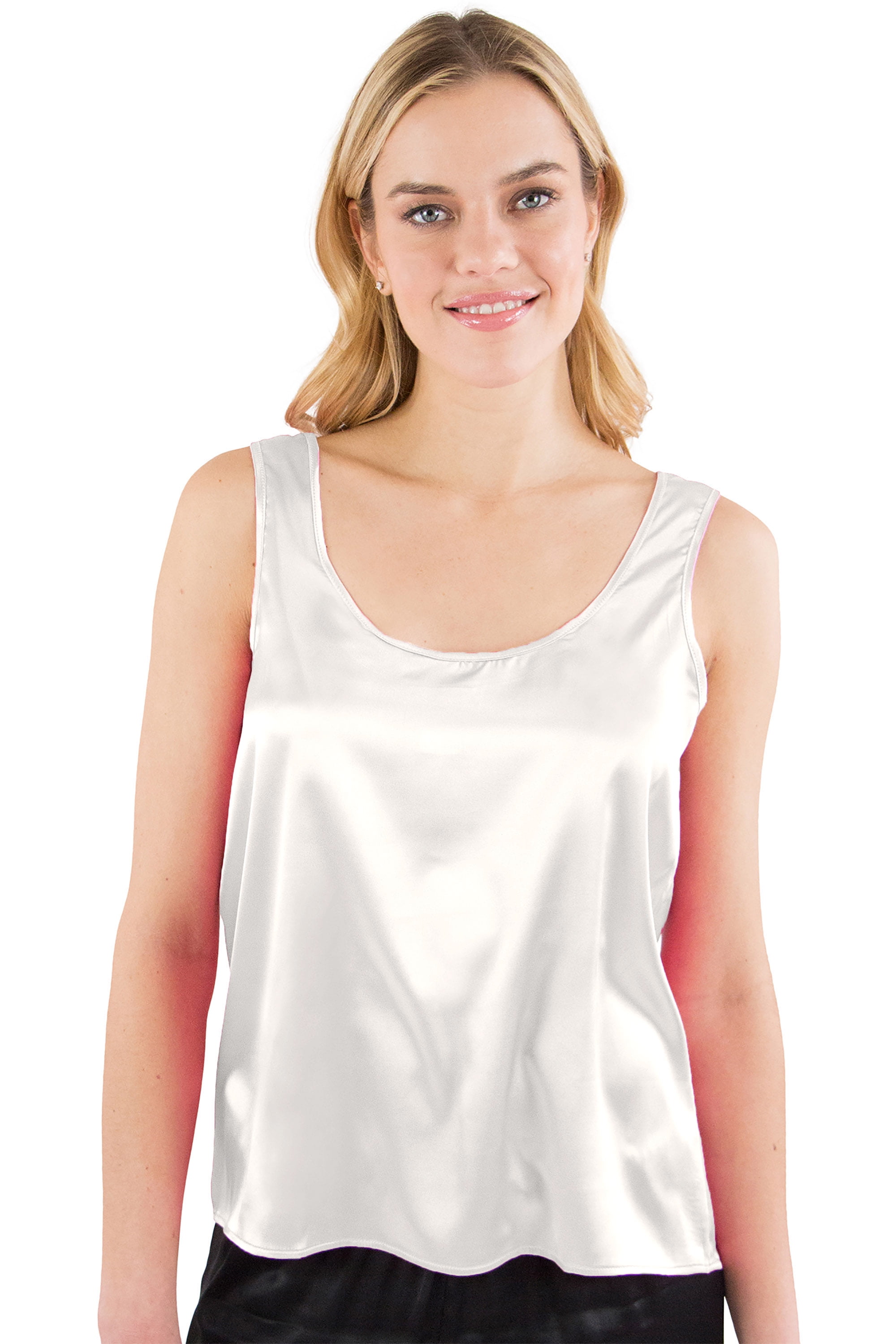 Intimo Women's 100 Silk Charmuse Sleeveless Tank Top