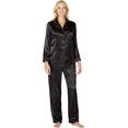 thumbnail image 1 of Intimo Womens' Button Front Charmeuse 2-Piece Long-Sleeve Collared Pajama Pant Set Sleepwear Loungewear, 1 of 6