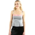 thumbnail image 1 of Intimo Womens Microfiber Camisole with Contrast Lace, 1 of 4