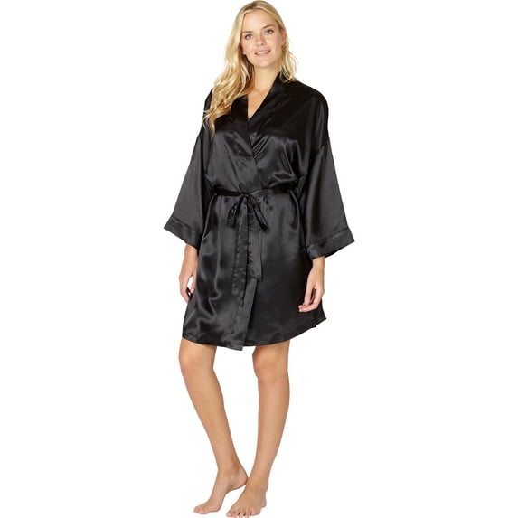 Intimo Womens Poly Charmeuse Robe