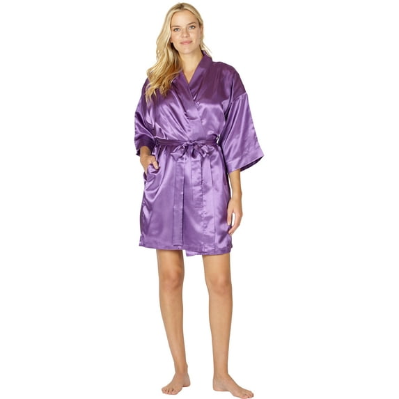 Intimo Womens Poly Charmeuse Robe