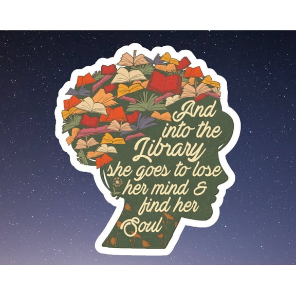 Into Library Book Bookish Sticker