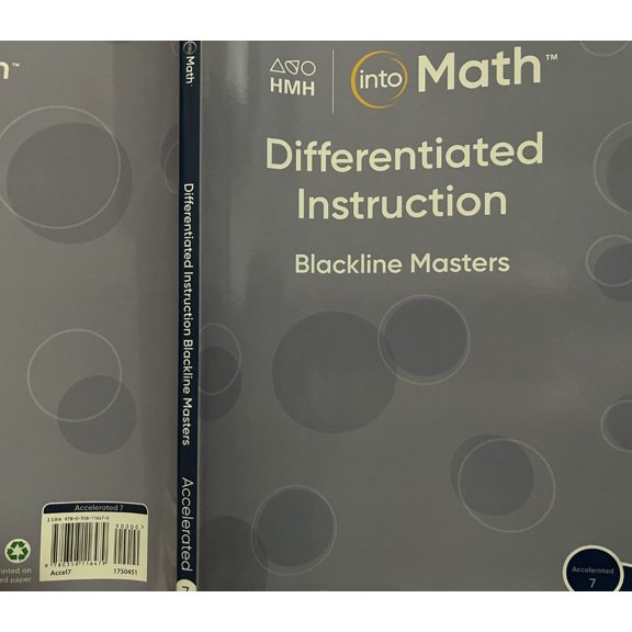 Into Math Differentiated Instruction Master Blackline Masters Accelerated 7