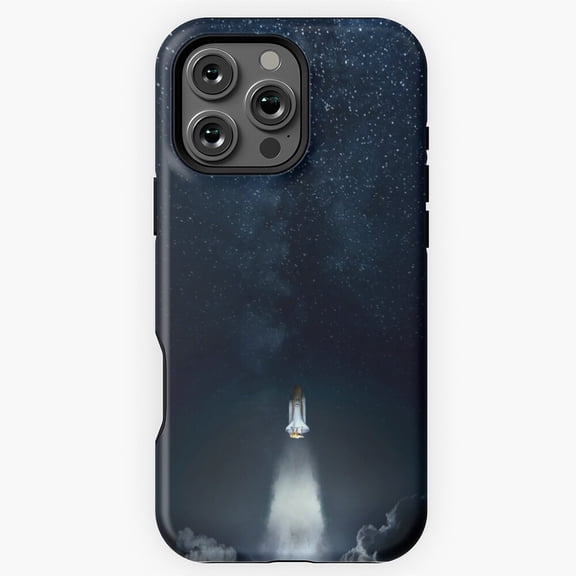 Into Space Astronaut Rocket Phone Case for iPhone 16 15 14 13 12 11 Pro Max M891315