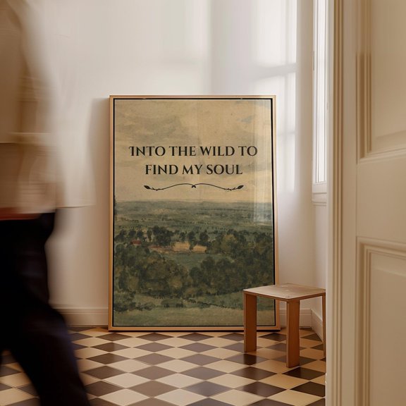 Into The Wild Landscape Wall Art Vintage Home Decor