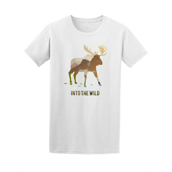 Into The Wild Moose T-Shirt Men -Image by Shutterstock, Male Small