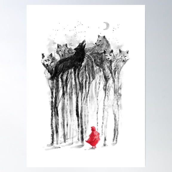 Into The Woods Poster Wall Art, Modern Wall Decor, 8x12 UNFRAMED
