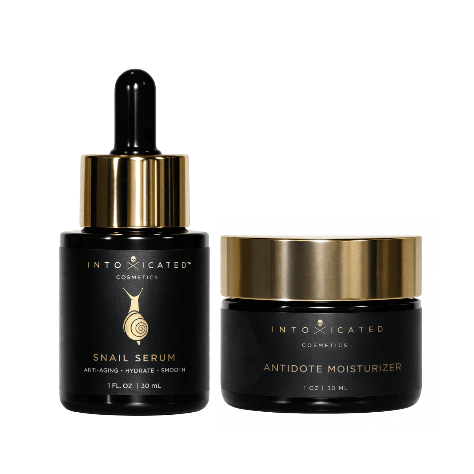 Intoxicated Cosmetics Snail Serum + Antidote Moisturizer Kit