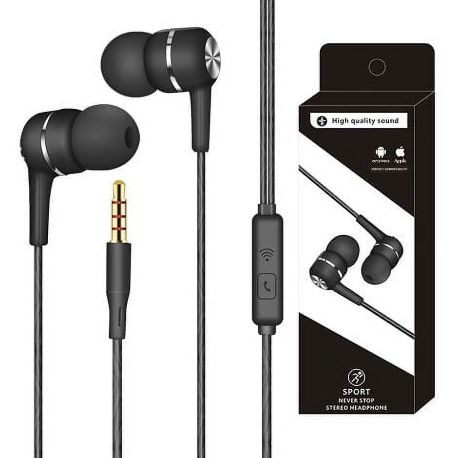 Intra-auricular headphones compatible with noise reduction: Insulating earbud headphones (black)