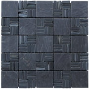 Intrend Tile 2 x 2 in. Alternate Pattern Mosaic, Multicolor, Black Slate, Tiles