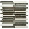 thumbnail image 1 of Intrend Tile CT001-A 0.75 x 6 in. Ceramic & Stone Linear Mosaic Blend - Grey, 1 of 1