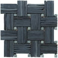 thumbnail image 1 of Intrend Tile LS013-S Basketweave Interloacked Mosaic Blend - Black Slate, 1 of 1