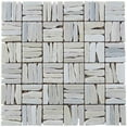 thumbnail image 1 of Intrend Tile LS016-H Quartzite Alternate Pattern Mosaic - White, 1 of 1