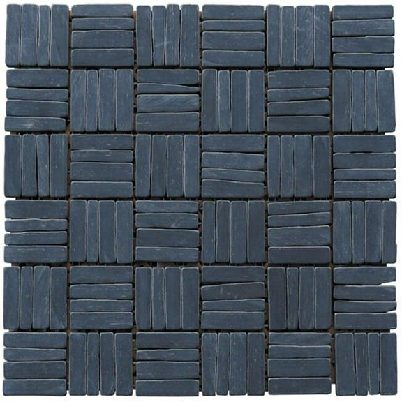 Intrend Tile LS016-S Alternate Pattern Mosaic - Black Slate