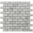 thumbnail image 1 of Intrend Tile NS020-C 1 x 2 in. Carrara Stone Mini Brick Pattern Mosaic, 1 of 1
