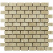 Intrend Tile NS022-C 1 x 2 in. Travertine Stone Mini Brick Pattern Mosaic