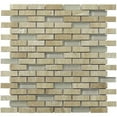 thumbnail image 1 of Intrend Tile NS022-D 0.65 x 2 in. Travertine Stone Tranquility Linear Mosaic Blend, 1 of 1