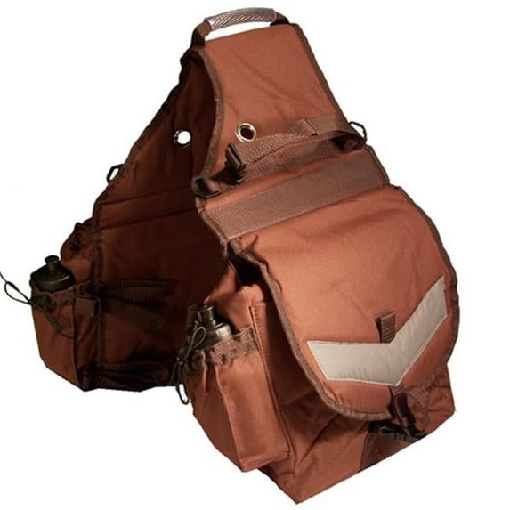 Intrepid International 1551BN Insulated Saddle Bag with Water Bottles - Brown