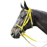 Intrepid International 159175Y Race Horse Bridle Nylon with Reins add Curb Strap, Yellow