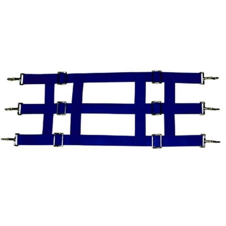 Intrepid International 171928 Stall Guard 3 Slot Poly Web for Horse Stalls, Navy
