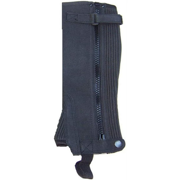 Intrepid International Equine Athletics Kids Clarino Half Chaps Black 8 (9250030008)