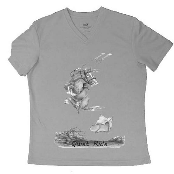 Intrepid International Jude Too Horse Tee Shirt "Quiet Ride"-XL Grey