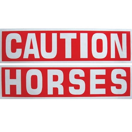 Intrepid International SK5000 Reflective Sticker Caution Horses - 2 Piece