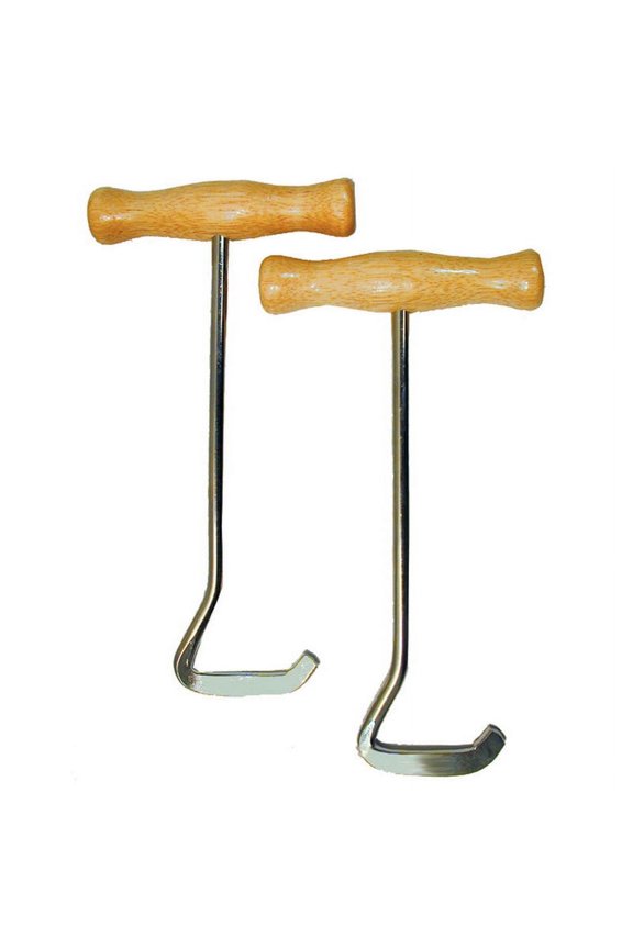 Wooden Handle Boot Pulls Pair