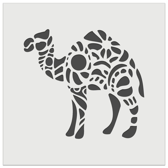 Intricate Dromedary Arabian Camel DIY Cookie Wall Craft Stencil - 5.5 Inch