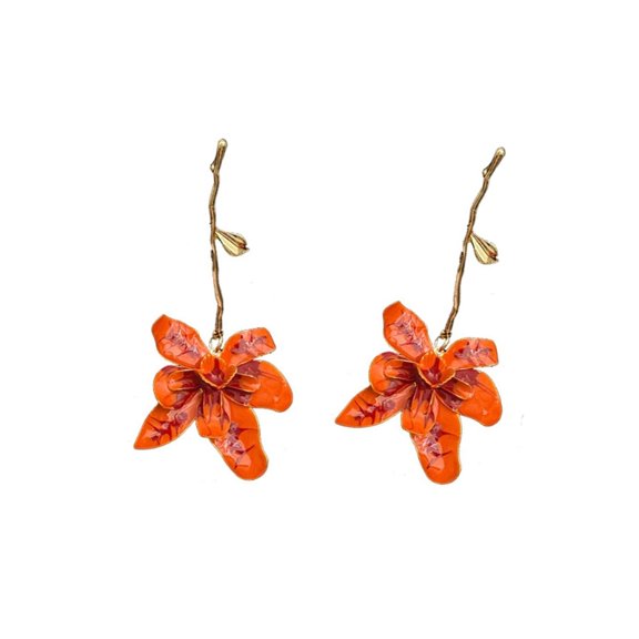 Intricate Drop Earrings Flower Dangle Earrings Ear Jewelry Women Female Fashion Earrings Suitable for Daily Party Wear