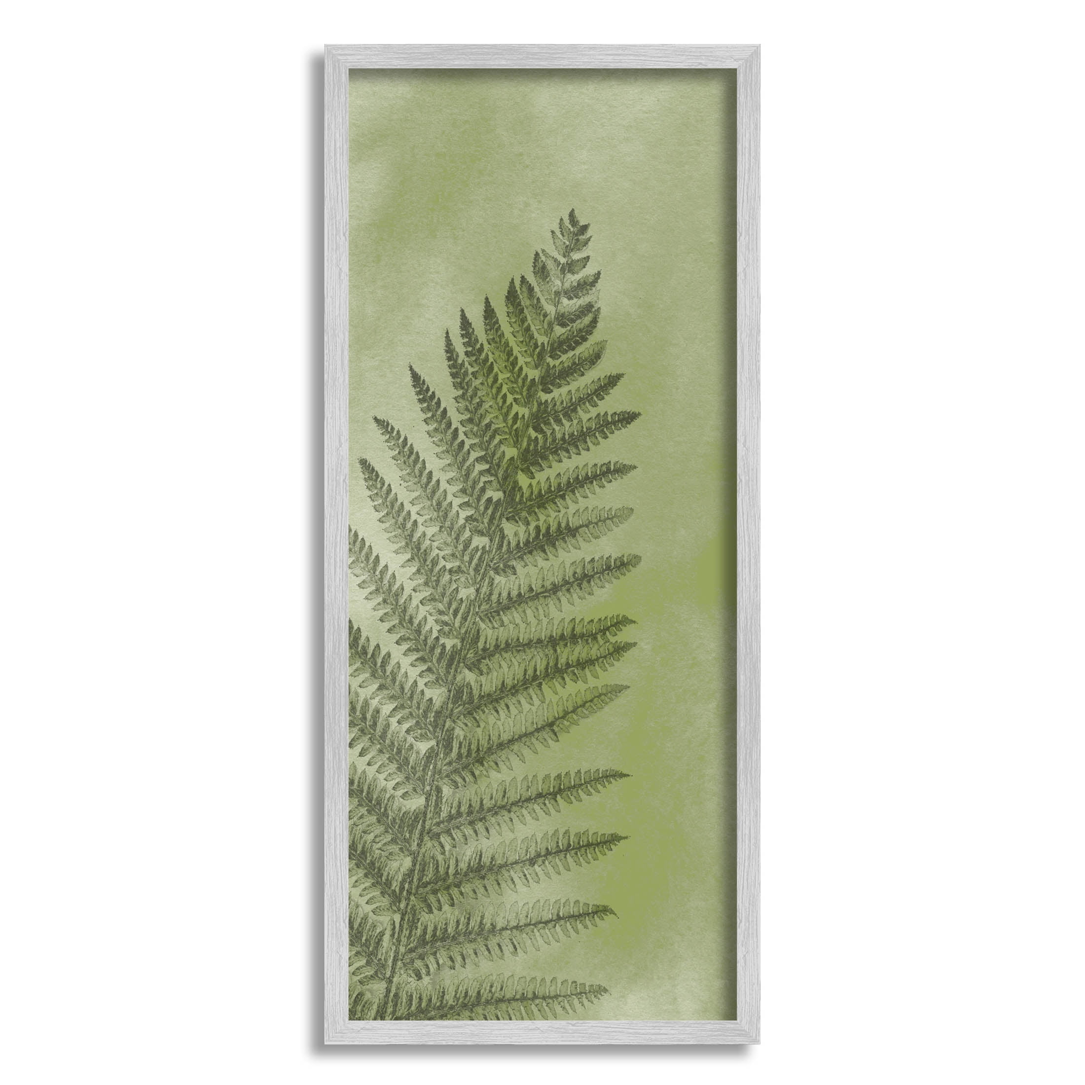 Intricate Fern Sprout Leaf Botanical & Floral Graphic Art Gray Framed Art Print Wall Art