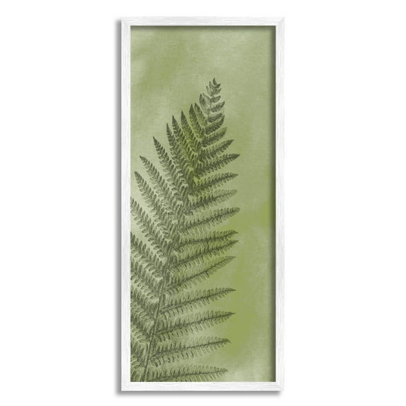Intricate Fern Sprout Leaf Botanical & Floral Graphic Art White Framed Art Print Wall Art