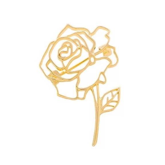 Intricate Floral Cutout Brooch Fashionable Hollow Flower Clothing Accessories