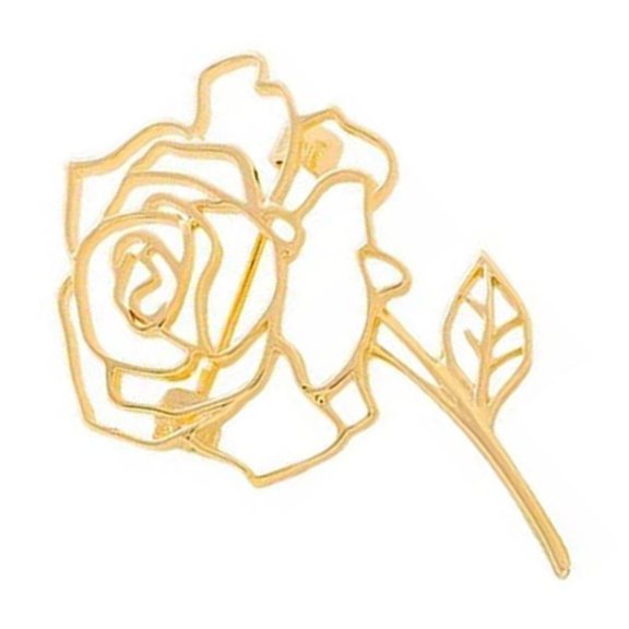 Intricate Floral Cutout Brooch Fashionable Hollow Flower Lapel Pin Clothing Accessories Multipurpose Accessory For Bags