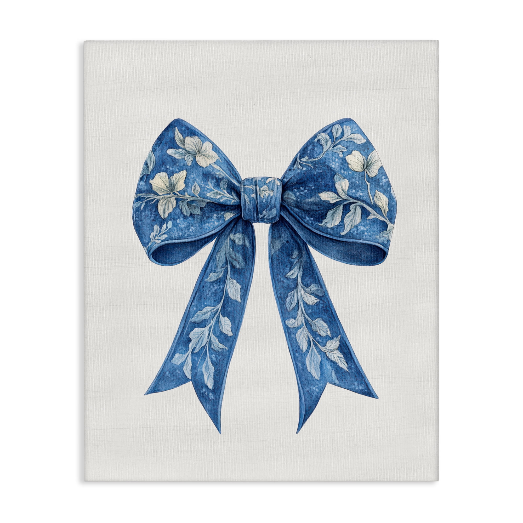 Intricate Florals Ribbon Canvas Wall Art, design by Lettered and Lined