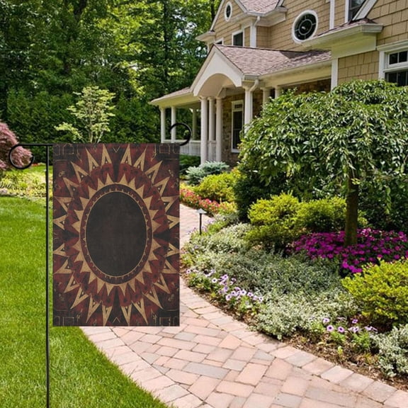 Intricate Geometric Garden Flag Double Sided 12 x 18 Inch Outside Yard Decoration Outdoor Flag