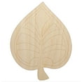 thumbnail image 1 of Intricate Leaf Design Wood Shape Unfinished Piece Cutout Craft DIY Projects - 4.70 Inch Size - 1/8 Inch Thick, 1 of 7