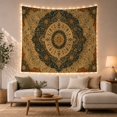 thumbnail image 1 of Intricate Mandala on Aged Parchment, Mystical Boho for Bohemian Decor Lovers, Decorative Wall Art, Housewarming Gift, Tapestry Wall Hanging for Bedroom and Living Room, 1 of 7