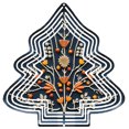 thumbnail image 1 of Intricate Metal Hanging Christmas Tree Wind Spinner - Vibrant Colors & Patterns with Flowers Berries & Heart Leaves for Garden Decor, 1 of 3