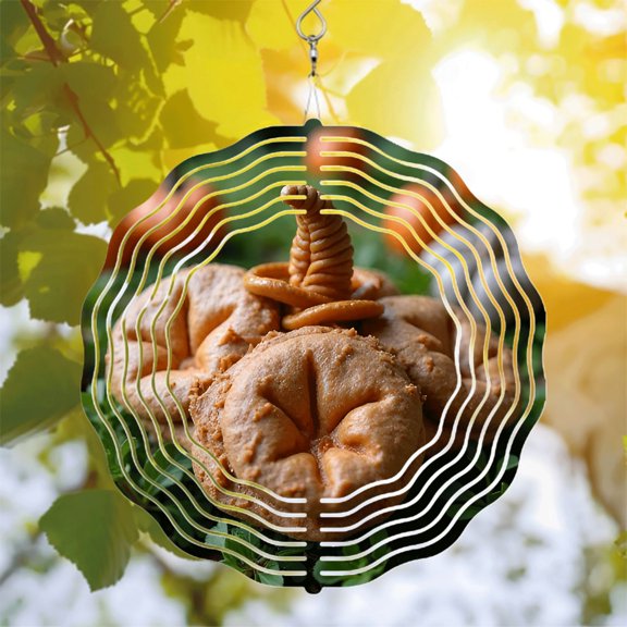Intricate Metal Hanging Wind Spinners & Chimes for Yard & Garden - Beautiful Swirling Patterns for a Decorative