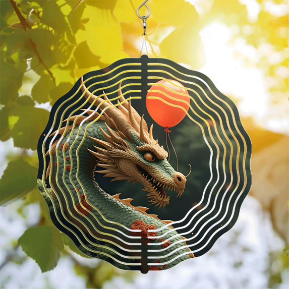 Intricate Metal Hanging Wind Spinners with Circular Pattern Design ...
