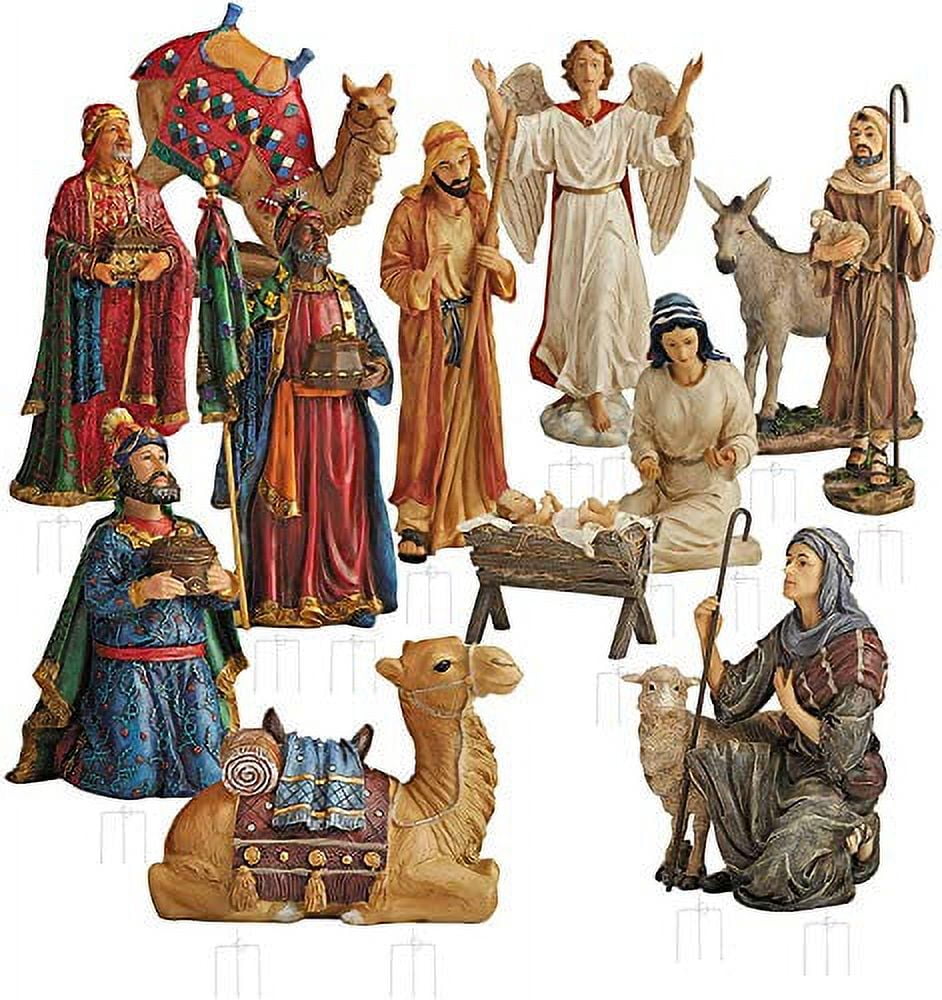 The Real Life Nativity 12 Piece Outdoor Set